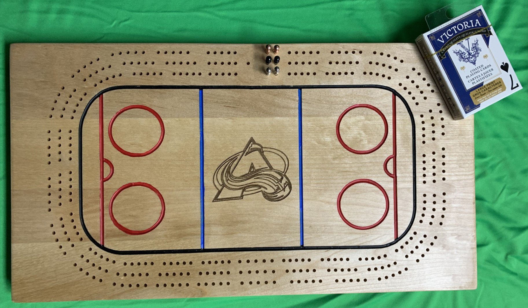Custom Hockey Team Crib Boards
$65.00 unpainted
$85.00 with paint Your choice of logo Custom Hockey Team Crib Boards
$65.00 unpainted
$85.00 with paint Your choice of logo